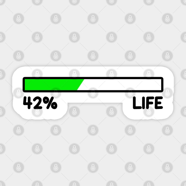 Battery 42% Life Sticker by MommyTee